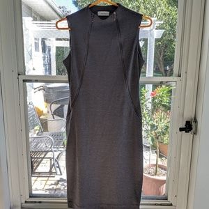 Mock-Neck Sheath Dress